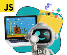 Язык программирования JavaScript + AI. Проектное обучение + геймификация + AI-помощники - КИБЕРшкола программирования для детей, компьютерные курсы для школьников, начинающих и подростков - KIBERone г. Дегунино
