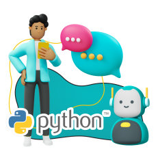 Умный чат-бот на Python - КИБЕРшкола программирования для детей, компьютерные курсы для школьников, начинающих и подростков - KIBERone г. Дегунино